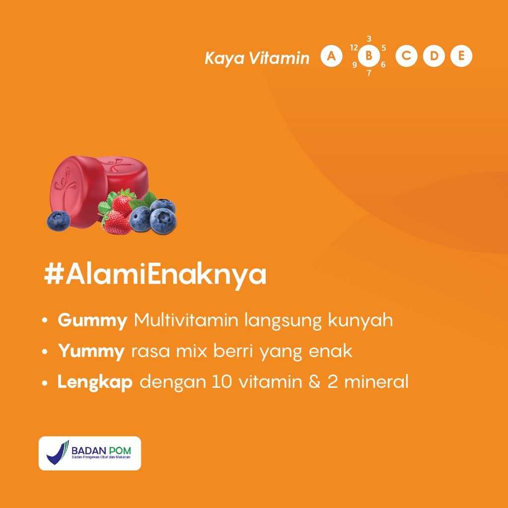 Youvit Multivitamin Dewasa 1 Sachet Isi 7 Gummy / Daya Tahan Tubuh - Gambar 3