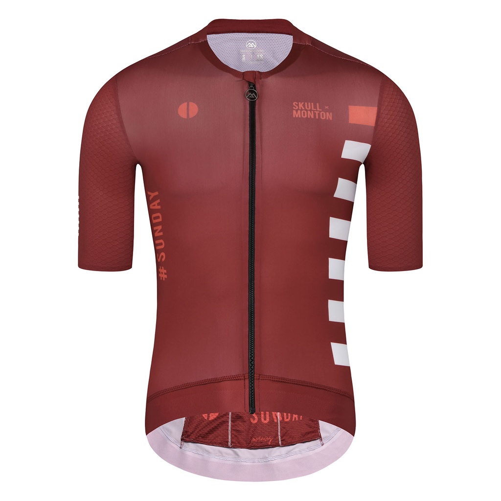 Skull Monton Mens Cycling Jersey Sunday II Red Shopee Singapore