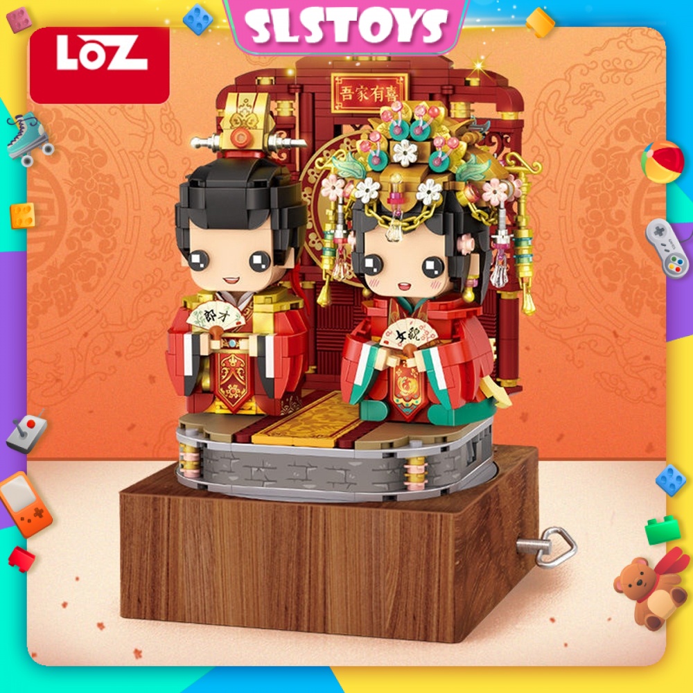 LOZ IDEAS Mini Block 1227 Bride and Groom Couple Wedding Love Ethernal Character Music Box