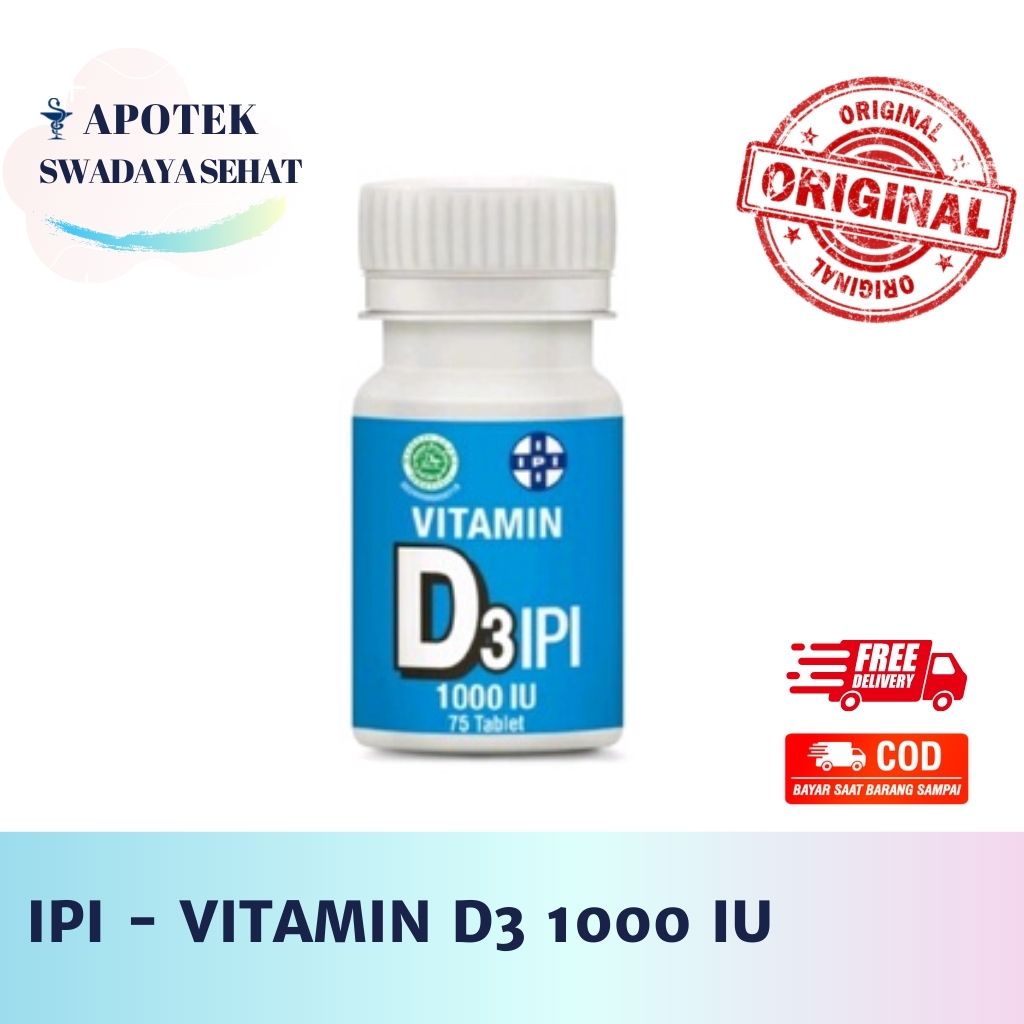 Ipi Vitamin D3 1000 Contents 75 Tablets Vitamin Supplements Shopee