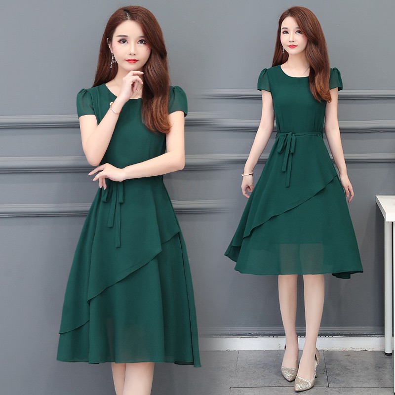 Blue green outlet casual dress