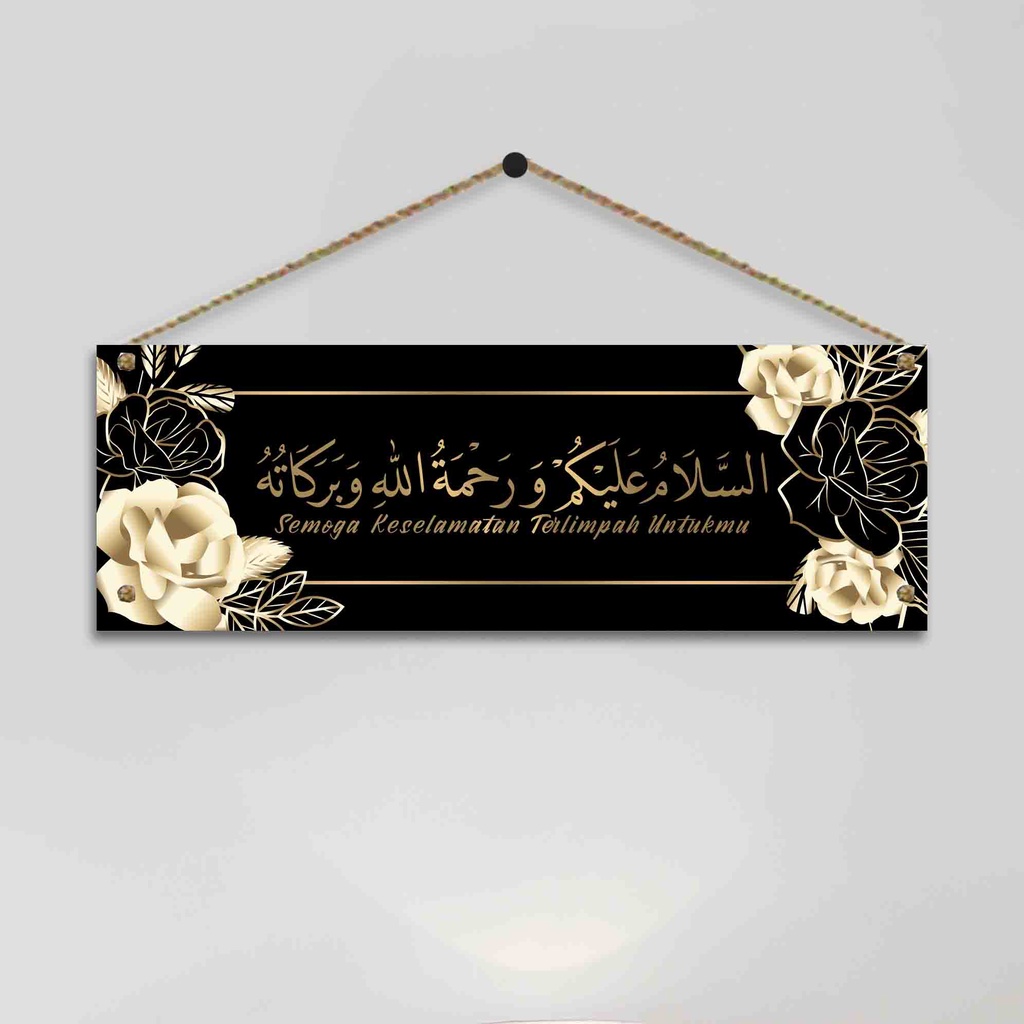 GANTUNGAN HIASAN DINDING Wall Decoration Living Room Door Hanger ASSALAMUALAIKUM Prayer Enter The House Kitchen Bedroom Toilet