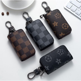 Key Cover Wallet Genuine Leather Car Keychain Bag Zipper Key Holder  Organizer Case Pouch Men Women