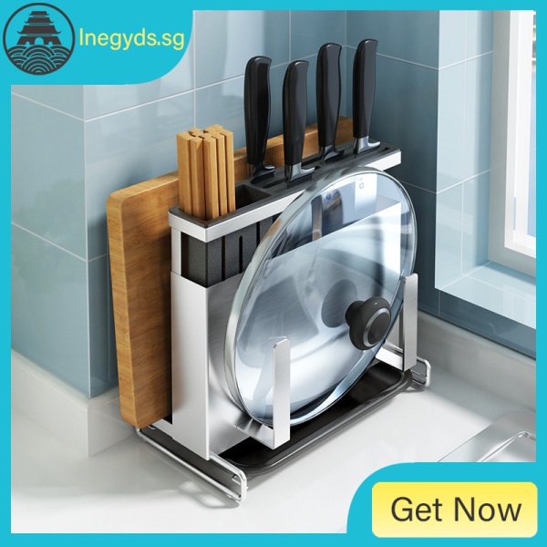 304 Stainless Steel Knife Holder Kitchen Shelf Multifunctional Knife