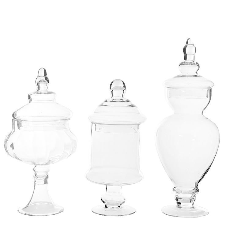 EuropeanStyle Transparent Glass Bottle Glass Candy Box Glass Jar