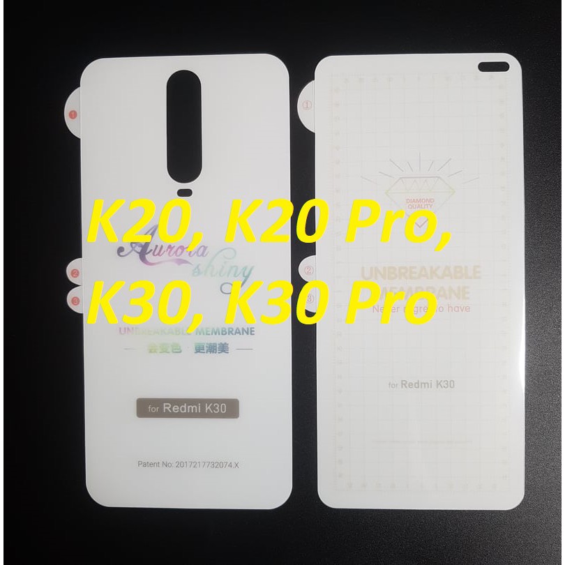 PPF stickers for Xiaomi Redmi K40, K40 Pro, K20/ K20 Pro/ K30/ K30 Pro ...