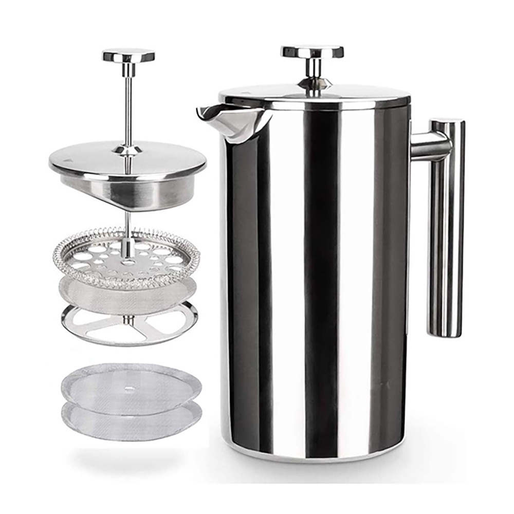 Coffee Pot Milk Frother Stainless steel French Press coffee maker 350ml