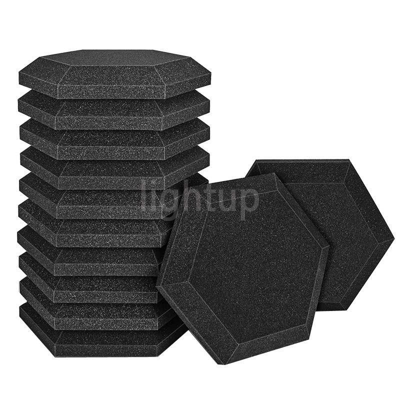 Acoustic Foam Hexagon DIY Design Wall Decor Soundproof for Music Studio