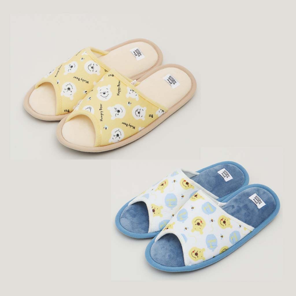 [DAISO KOREA] Disney Pooh Indoor Slipper Bedroom Shoes Soft Slipper