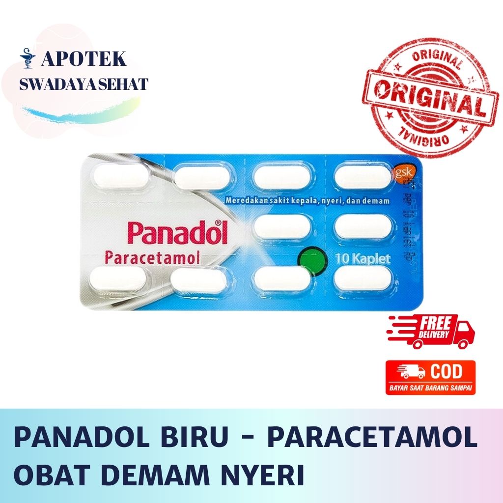 Panadol Blue Blister Strip 10 Tablet Pack Paracetamol Pain Fever