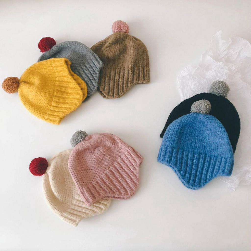 American Trends Baby Boy Winter Hat And Mitten Set Baby Girl Hats Toddler Winter Hat Sherpa Lined Fleece Earflap Beanie For Girls Boys Light Blue L