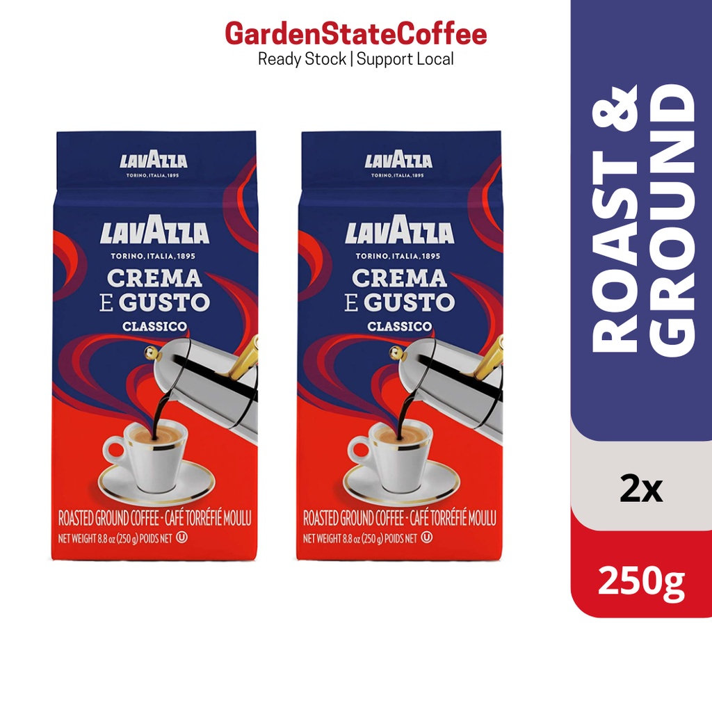 (2 packs of 250g) Lavazza Crema e Gusto Classico - Roast & Ground ...