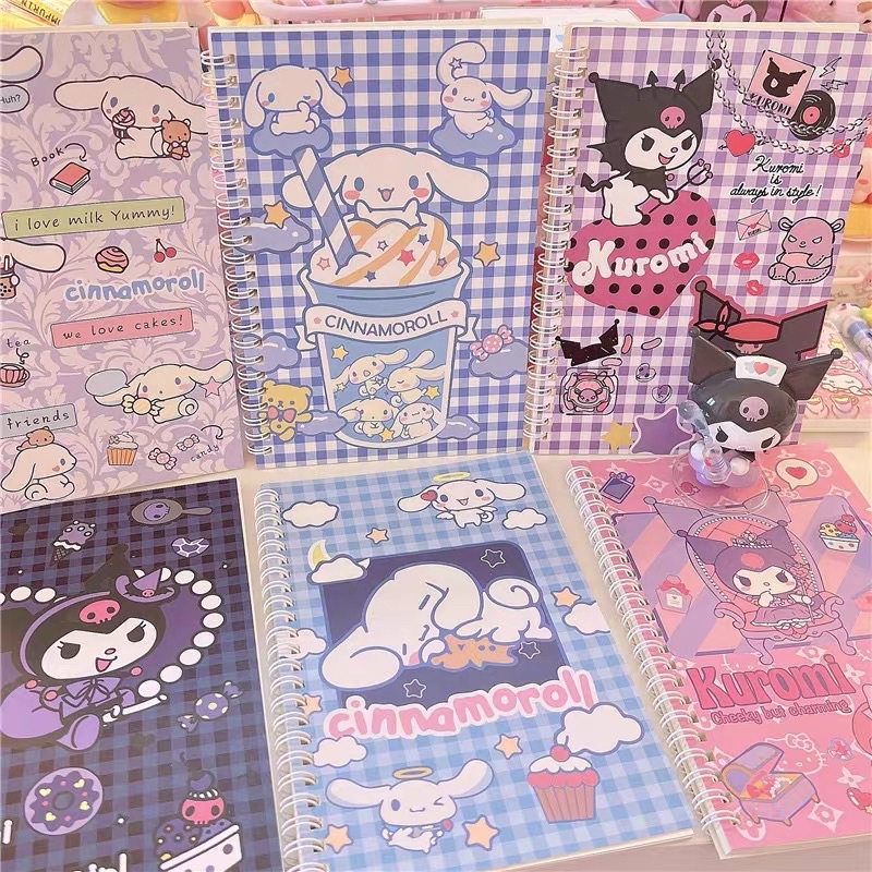 Sanrio Characters Twin Spiral Notebook Set Kuromi