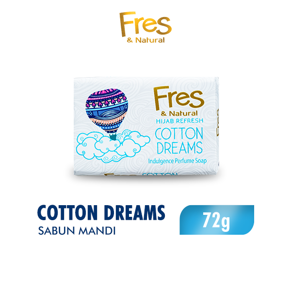 Fres & Natural Sabun Mandi Batang Cotton Dreams Box Bento 72 Gr X4 - Gambar 2