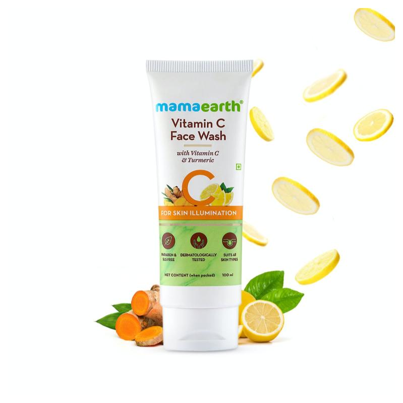 Mamaearth Vitamin C Face Wash with Turmeric 100ml Shopee Singapore