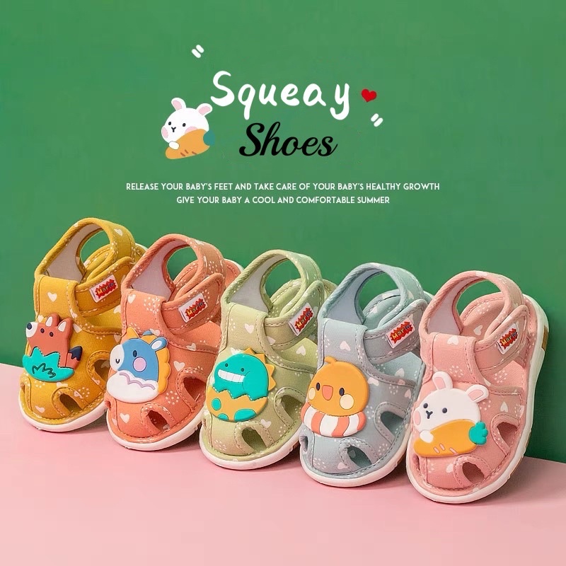 SG Instock baby kids toddler squeaky shoes with sound sandals Shopee Singapore
