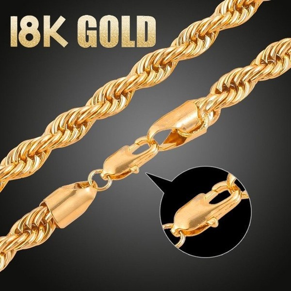 Mens 18 carat gold on sale necklace