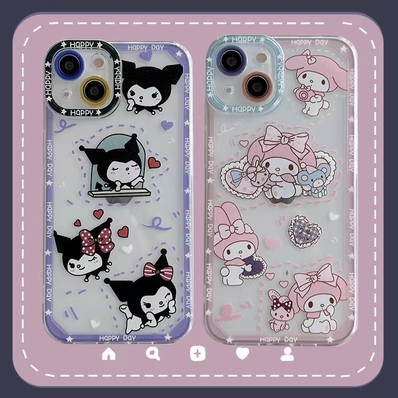 Samsung Galaxy S20 Plus S20 Ultra S20 FE S21 Plus S21 Ultra S21 FE S22 Plus S22 Ultra Note 20 / Note 20 Ultra Cute Cartoon Kuromi Melody Casing Case