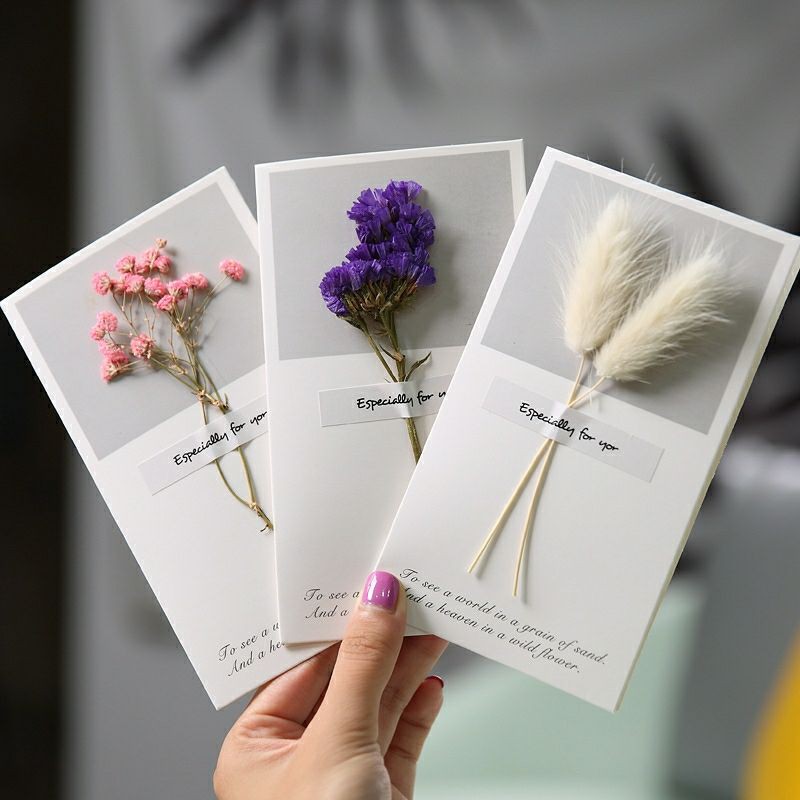 [SG] Dried Flower Cards | Pressed Flower Card | Greeting card | Well ...