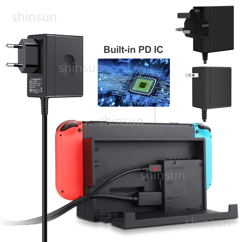 [Fast Charger ] For Nintendo Switch, 6FT 15V 2.6A Power Supply for ...