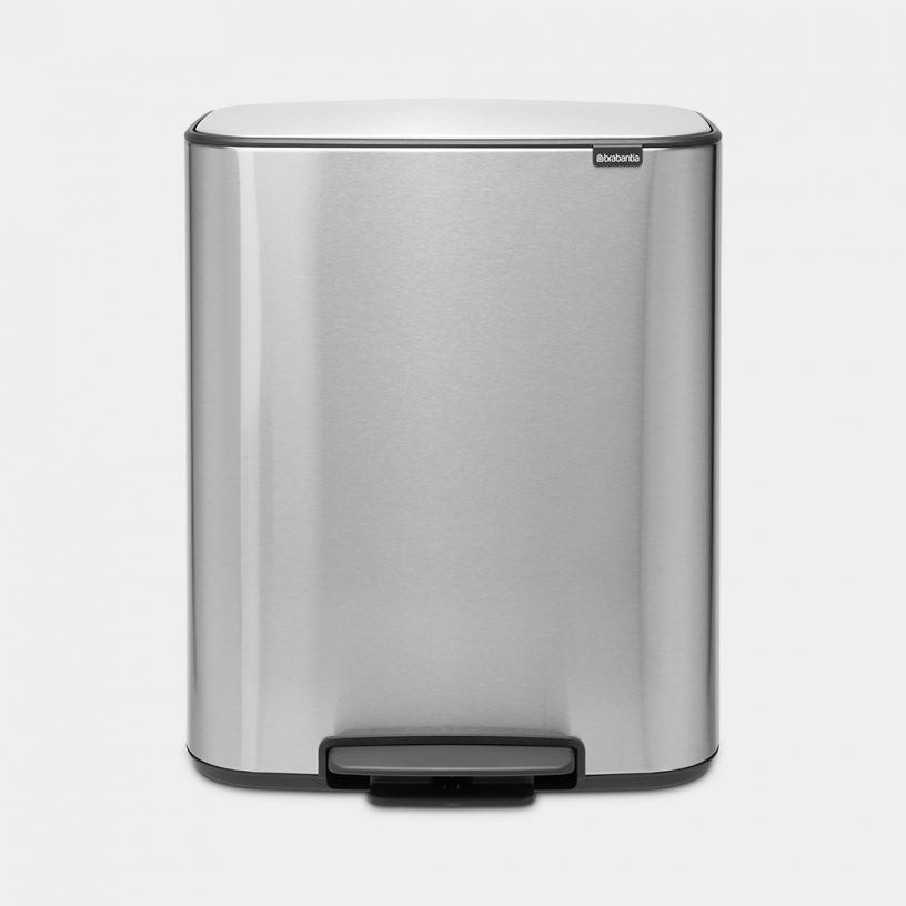 BRABANTIA Bo Pedal Bin 2 x 30Ltr Matt Steel FPP Shopee Singapore