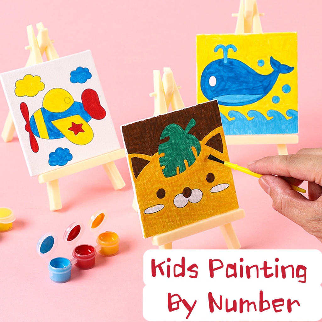 Goodie Bag Birthday Gift Kids Oil Painting By Numbers Cartoon Children Home Decor Canvas
