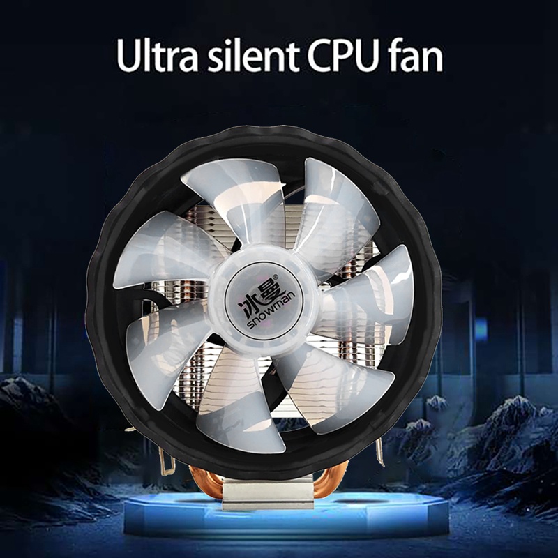 SNOWMAN X200 CPU Cooler 2 Heat Pipes 120mm Silent Fan 4Pin PWM PC ...