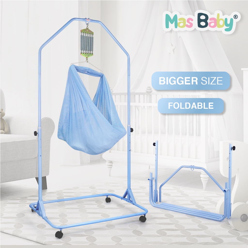 Mas Baby XL Spring Cot Full Set Cradle Stand Frame Shopee Singapore