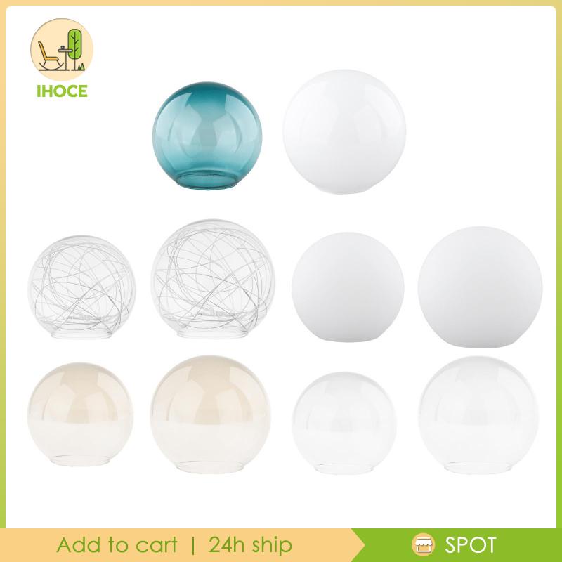 SEWACC Clear Glass Globe Lampshade – Double Layer Ball Shade, 4.72" Diameter, 20mm Fitter Hole, For Wall Sconces, Pendants, Ceiling Lights