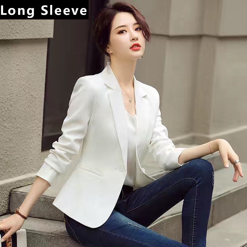 Black and White Women Blazer Formal Blazers Lady Office Work Suit ...