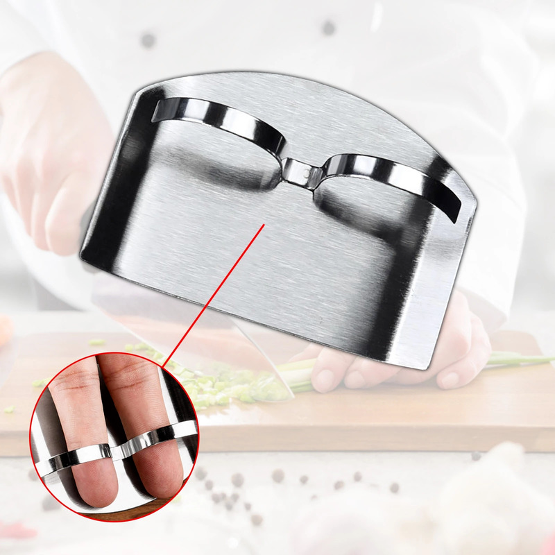 Stainless Steel Finger Protector,Safe Vegetable Cutting Hand Protecter ...