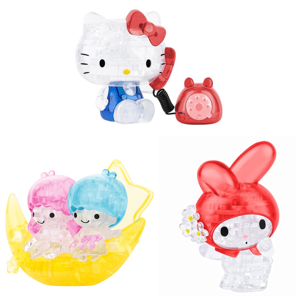 Sanrio Jigsaw Puzzle Play N Learn 3D Crystal Puzzle Hello Kitty on the