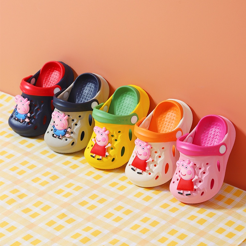 Peppa Pig New Cute Nonslip Cartoon Garden Shoes Kids Slippers Baby Boy