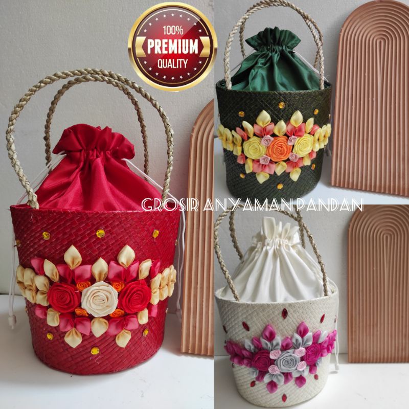 Parcel bag BUCKET 2 JARS ROSE FLOWER GG RARA Christmas hamper bag ...