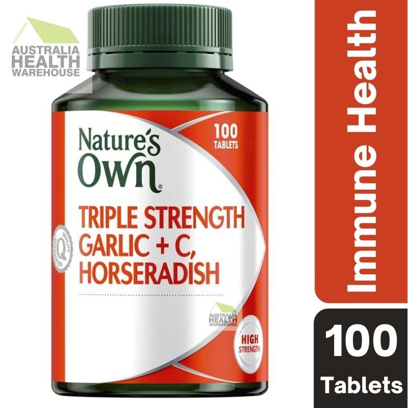 Nature's Own Triple Strength Garlic + C, Horseradish 100 Tablets July 2024 Shopee Singapore