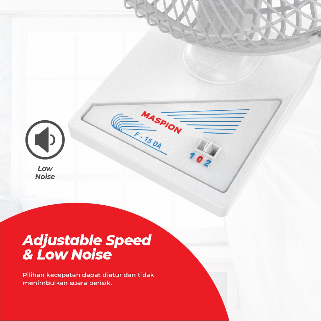Maspion Kipas Angin Meja Desk Fan 6 Inch F-15 DA - Gambar 4
