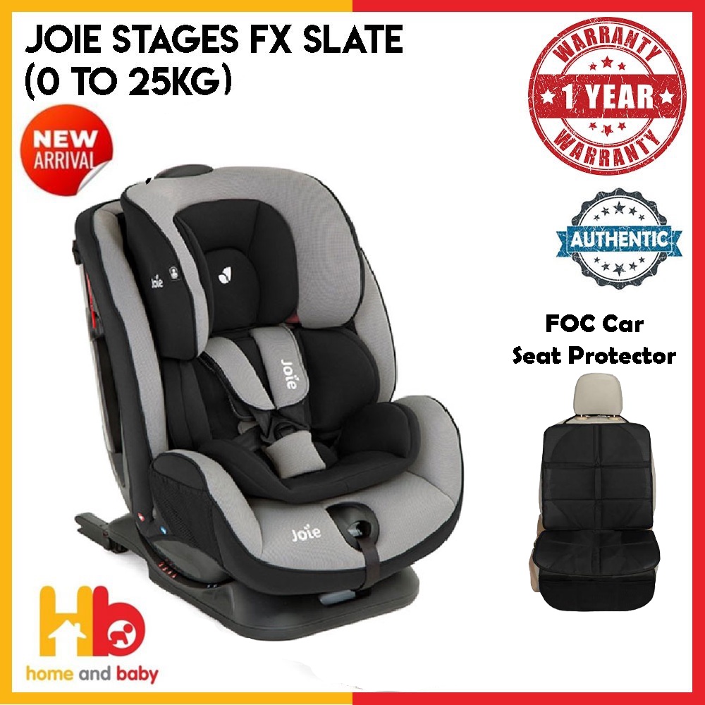 Joie Stages FX Coal Slate 0 to 25kg FOC Car seat protector Shopee Singapore
