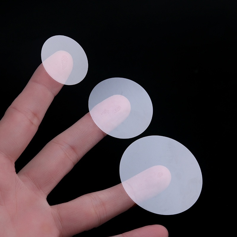100pcs Round Transparent PVC Adhesive Labels Sticker For Package ...