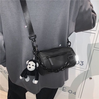 2023 Korean Edition Simple Fashion Bag Women's Trend Cylinder Personality  Pillow Bag Women's One Shoulder Crossbody Women's Bag