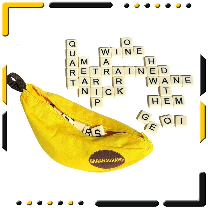 Bananagrams Crossword Game Alphabet Educational Game Scrabble Game Family Fun Game Bananagram
