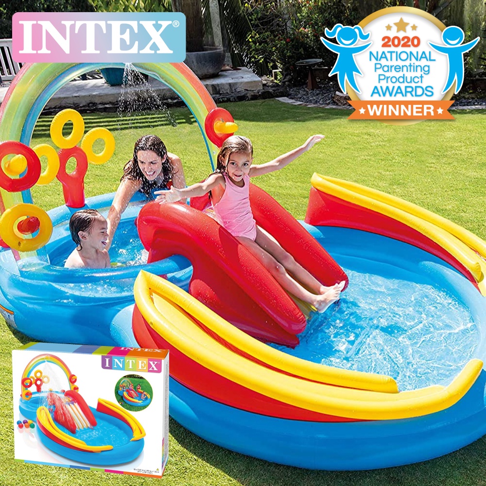 Intex rainbow ring on sale inflatable play center