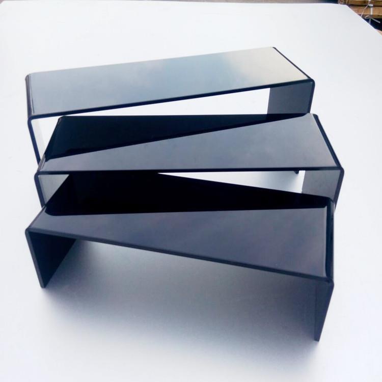 Imitation Acrylic Transparent Three-Layer U-Shaped Display Rack Black ...