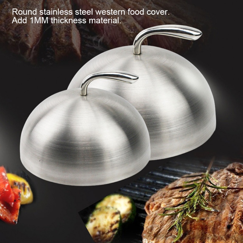 Stainless Steel Restaurant Cloche Serving Dish Food Covers Dome Plate