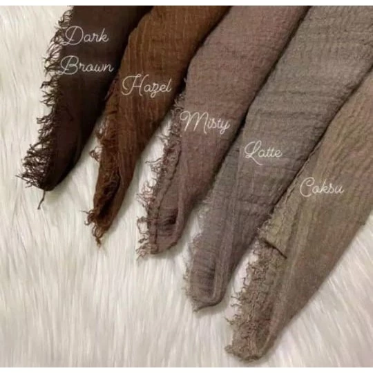 Pasmina Crinkle Polos Part1 / Pasmina Polos / Pasmina Lecek - Gambar 4
