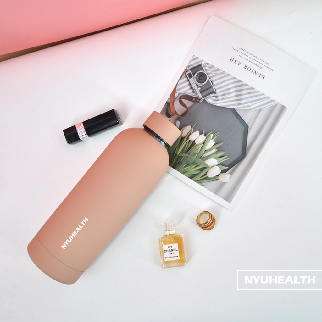 Nyuhealth Botol Minum Tumbler Stainless Steel Termos Warna Mauve 500 ml - Gambar 4