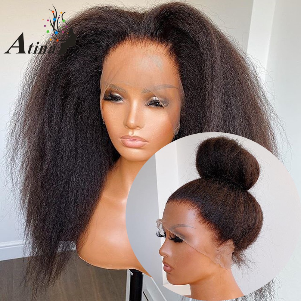 coolAtina 360 Lace Frontal Wig Pre Plucked with Baby Hair Kinky