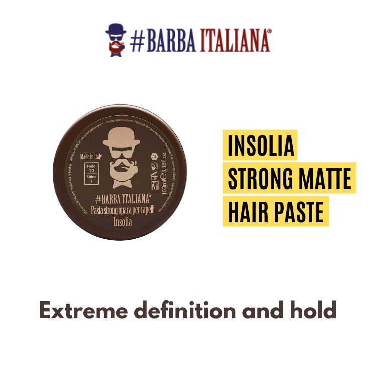 Barba Italiana INSOLIA Strong Matte Hair Paste Shopee Singapore