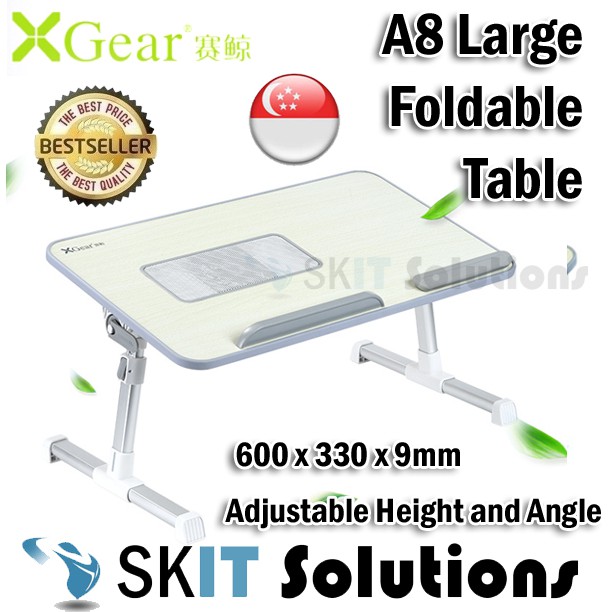 ★Ready Stock★XGear A8 Large Foldable Laptop Desk Table with USB Cooling