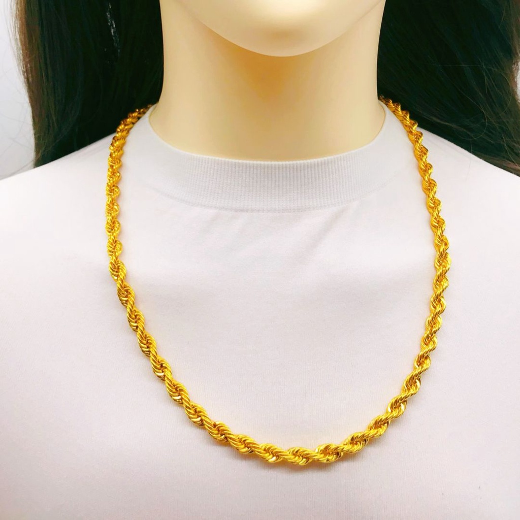 Merlin Goldsmith 22K 916 Gold Hollow Rope Chain (HRC-50GM+) | Shopee ...