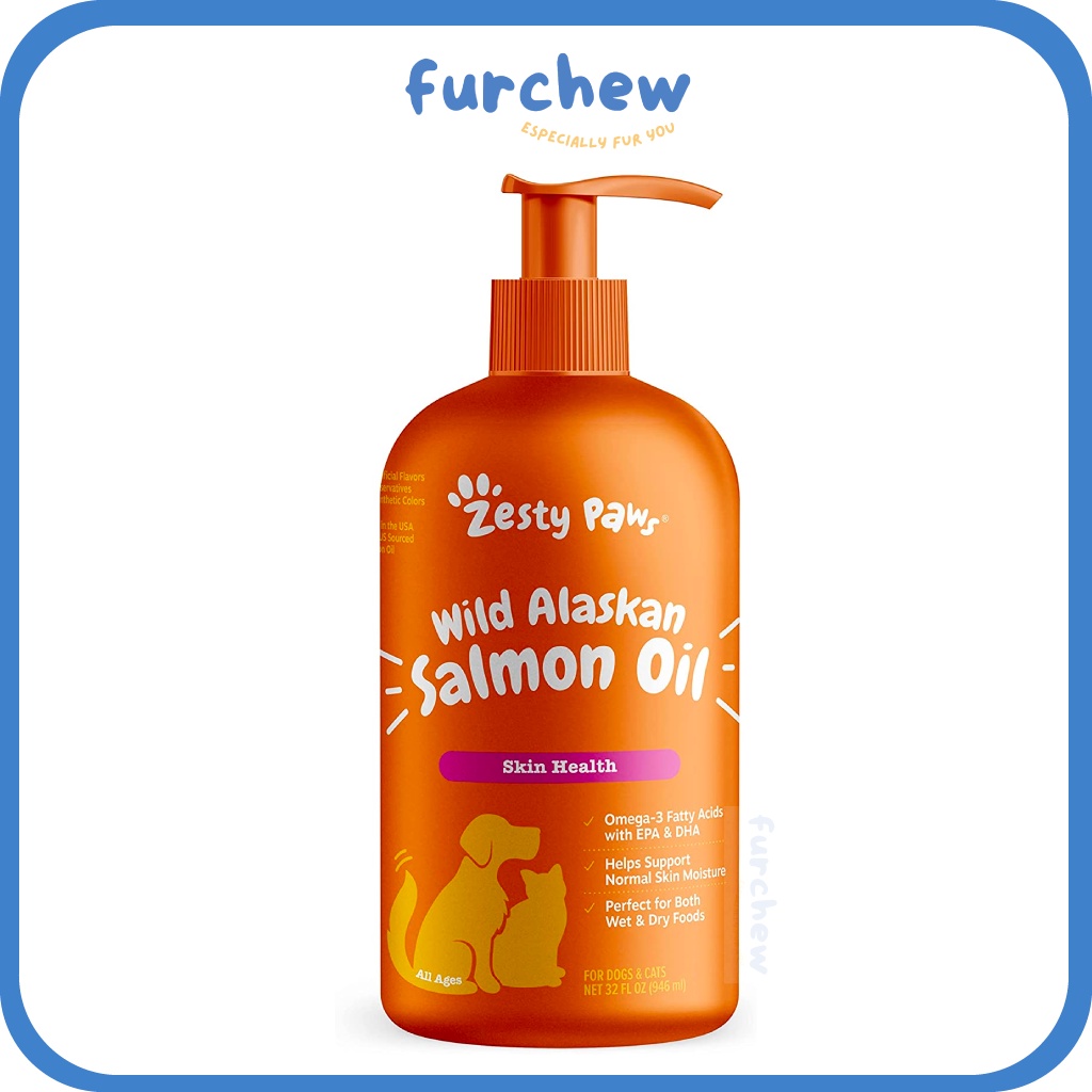 [SG] [Value Size] Zesty Paws Wild Alaskan Salmon Oil Dogs & Cats